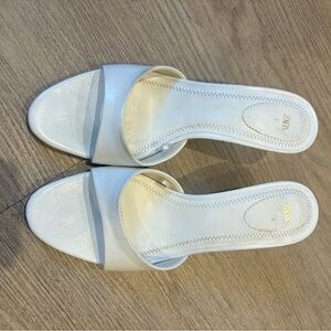 White Zara kitten heels